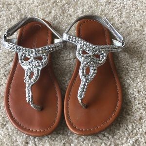 Silver sparkly sandals